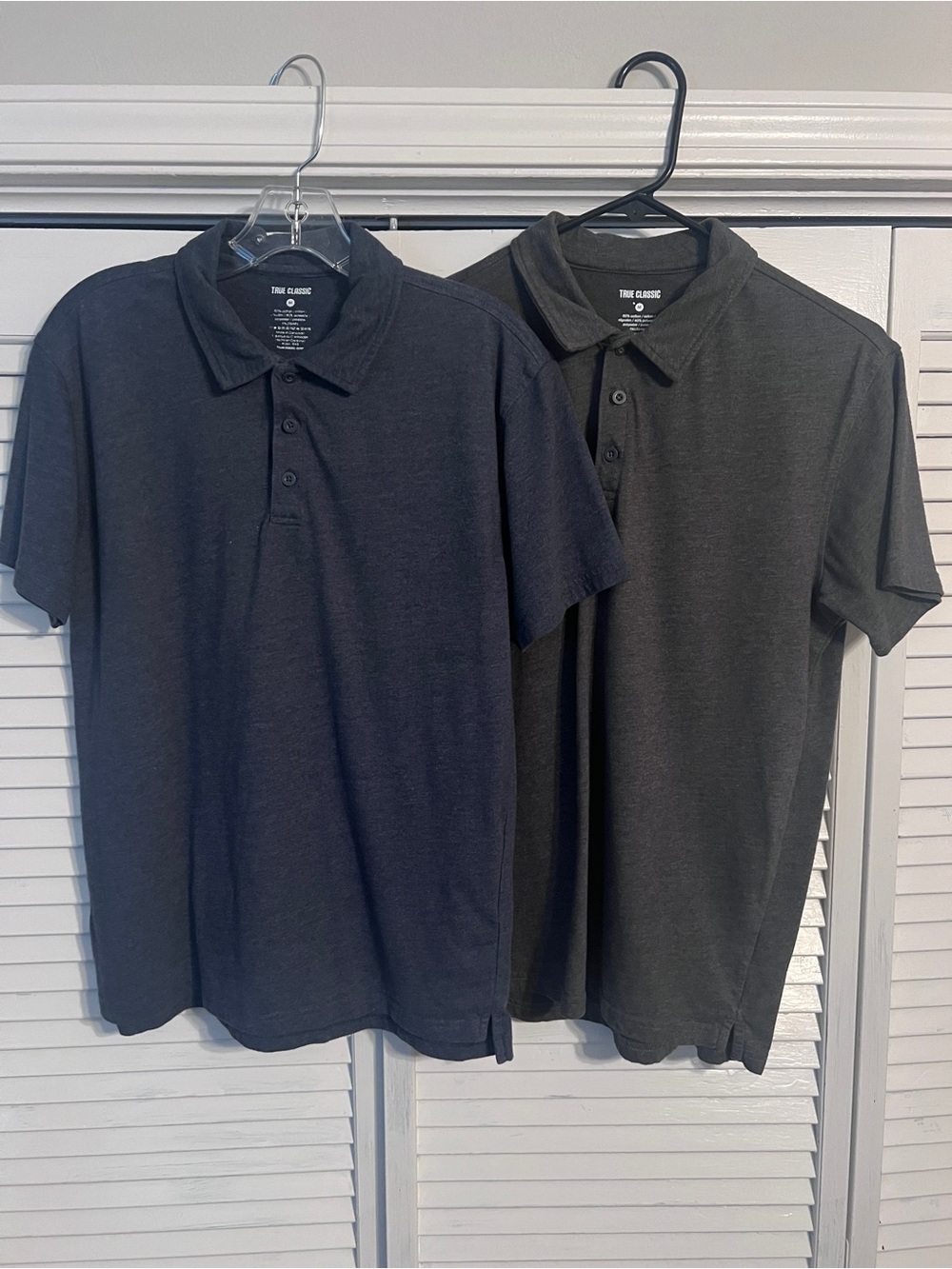 Two-Pack Men's Polo Shirts in Black - Tim Classic